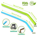 WALFOS Silicone/Flexible Extra Long Straws.