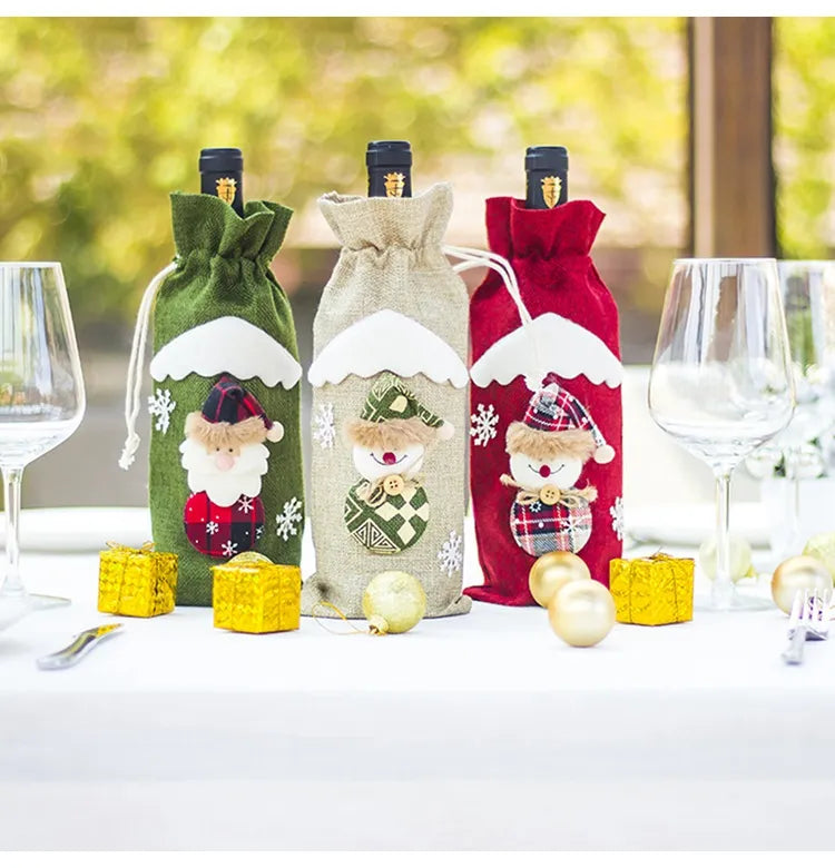 FengRise Christmas Wine Bottle Cover.