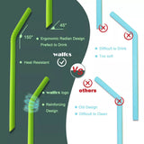 WALFOS Silicone/Flexible Extra Long Straws.