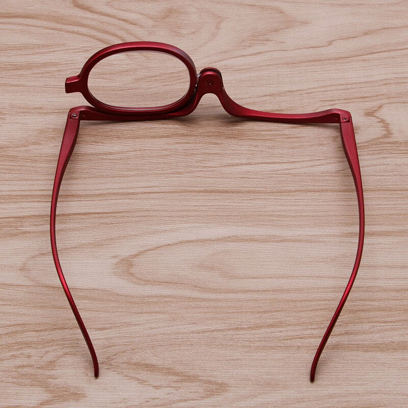 Women Folding Magnifying Glasses.  Excellent For Applying Makeup.  PC Frame +1.0~+4.0 Resin Lens.