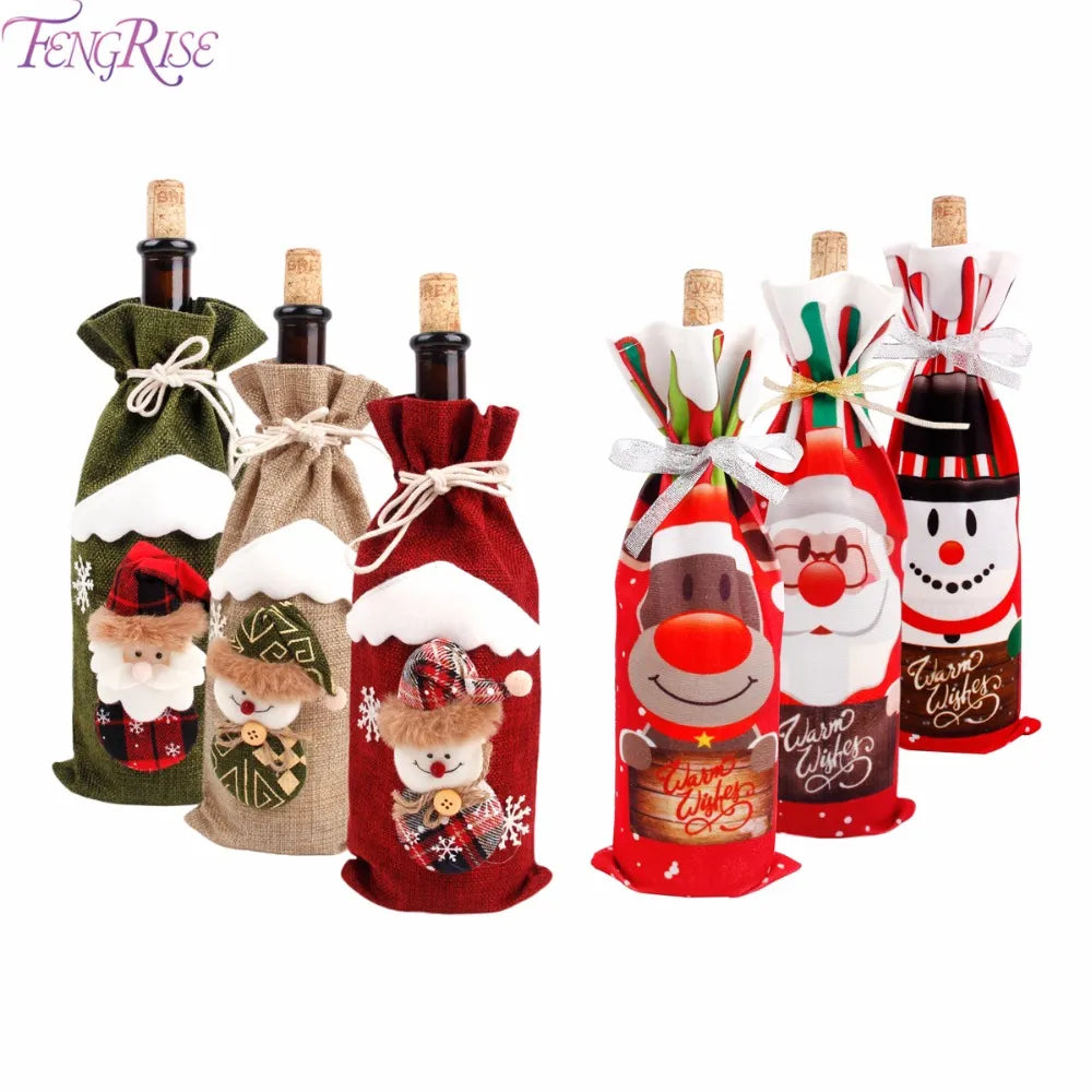 FengRise Christmas Wine Bottle Cover.