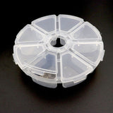 10cm With 8 Grid Portable Plastic Organizer For Jewelry, Craft Beads Or Pills.