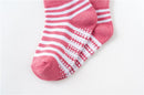 6 Pairs/lot 0 to 6 Yrs Cotton Children's Anti-slip Socks With Rubber Grips.