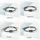 12 Constellation Zodiac Ceramics Engrave Bracelet For Women/Men.