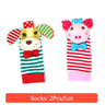 0-12 Months Baby Animal Socks+ Rattle OR  Wrist Strap +Rattles.