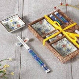 Ceramic Sushi Dish With Chopsticks And Holder