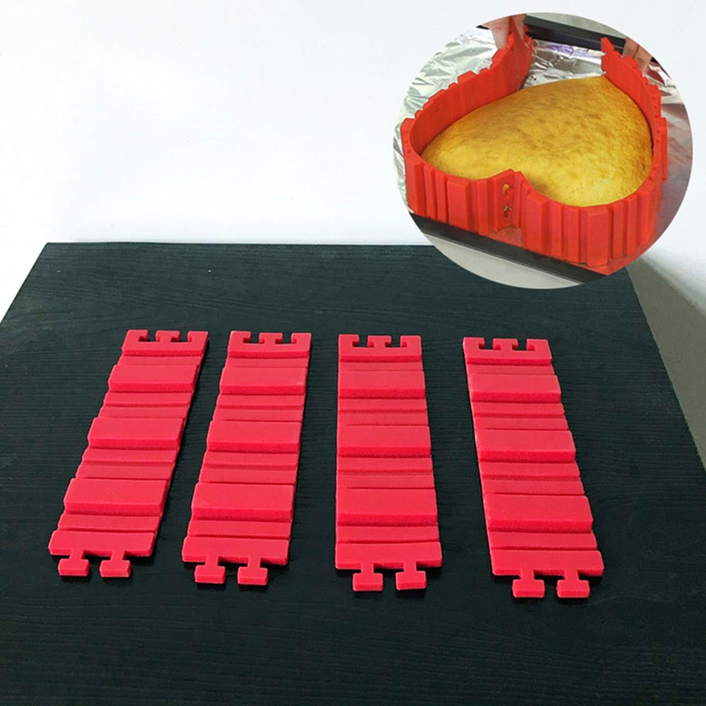 4Pcs multi style silicone cake mold.