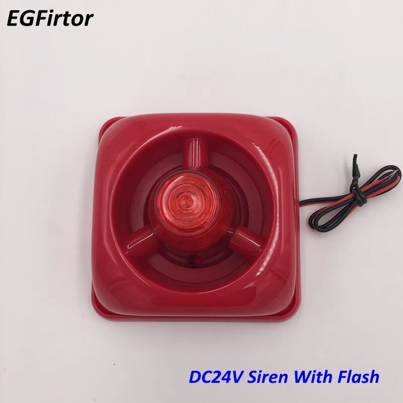 Security Alarm DC24V, 100Db With Strobe Light For Conventional Fire Alarm System.