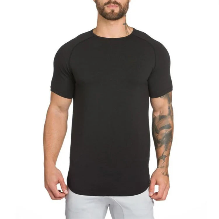 Men's Short Sleeve Extra longline T shirt