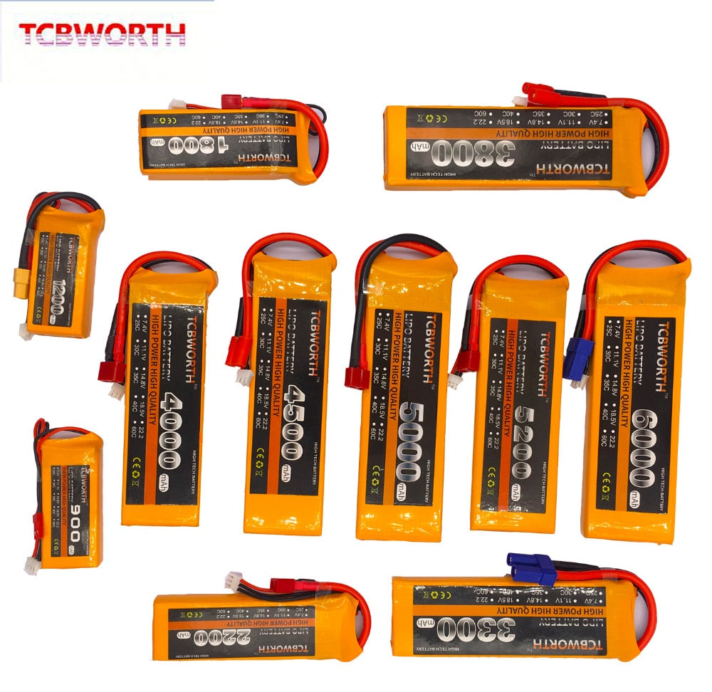 3S RC LiPo Battery 3S 11.1V 1300 1500 1800 2200 2600 3000 3500 4200 6000mAh 25C 35C 60C For RC Airplane Drone Boat 11.1V LiPo 3S