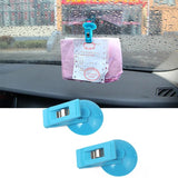 1 Pair Car Interior Window Suction Cap Clips Holders For Sunshade Curtains.