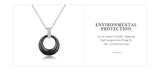 Women's Circle Ceramic Pendent Necklace