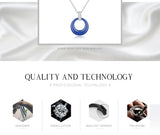 Women's Circle Ceramic Pendent Necklace