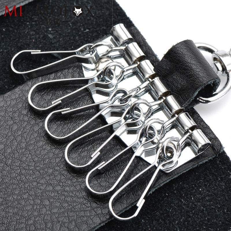 Genuine Leather Wallet and Multi Keychain Organizer For Men & Women.