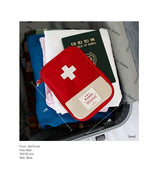 First Aid Medical travel Kit. Mini emergency travel bag.