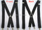 Men's & Women's Dark Gray suspender 3.5 cm width adjustable elastic X back With Clips.  Sizes L, XL, XXL.