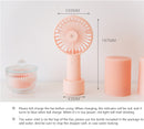 USB Rechargeable Handheld Mini cooling fan with water spray mist.