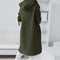 Women's Autumn Zipper Hooded Velvet Long Sweater.