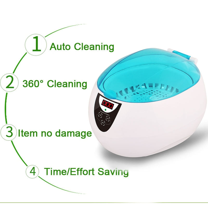 750ML Home Digital Ultrasonic Professional Jewelry Cleaner.