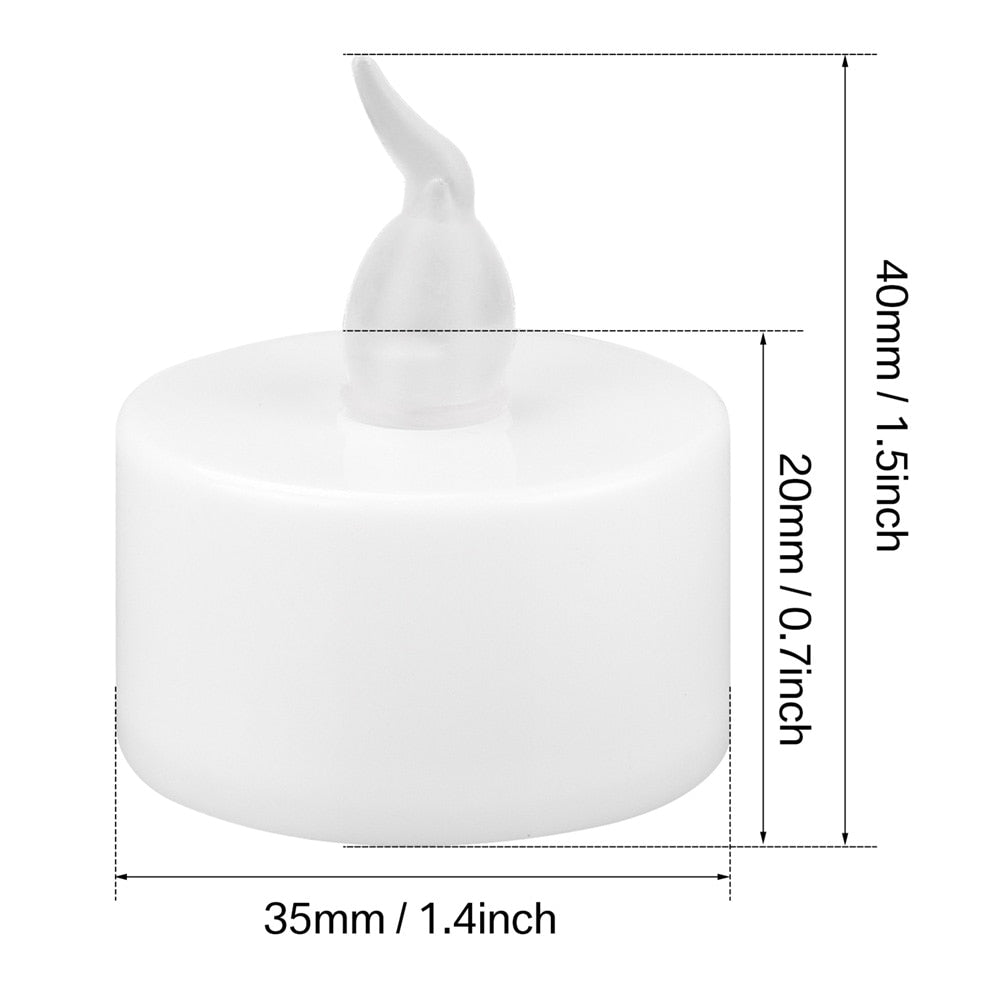 6/24Pcs Flameless LED Battery Powered Candles.