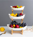 One, Two or three-layer Plastic Fruit, snacks candy bowls with stand.