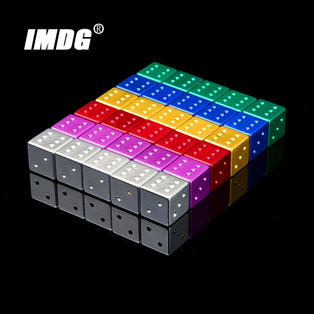 5pcs/pack High Quality Colorful Aluminum 16mm Dice