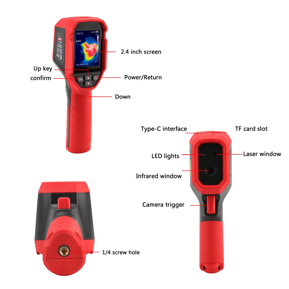 UNI-T UTi120S Infrared Thermal Imager PCB Circuit Industrial Testing Floor Heating Tube Testing Temperature Thermal Camera