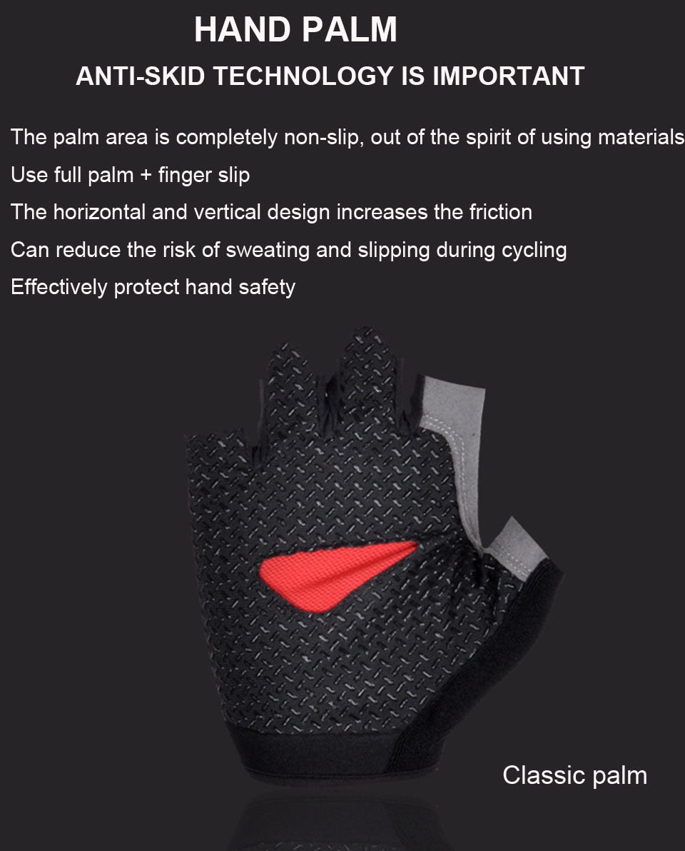 Anti-slip, Anti-sweat, Breathable Half Finger Sports Gloves for Men and Women.