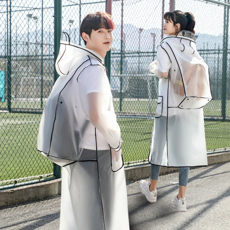 Women OR Men's Hooded Raincoats With Schoolbag space
