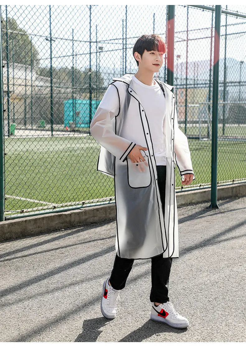 Women OR Men's Hooded Raincoats With Schoolbag space