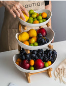 One, Two or three-layer Plastic Fruit, snacks candy bowls with stand.