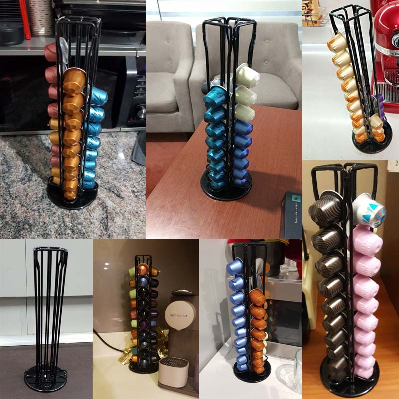 Nespresso Dispensing Tower Stand that holds 40 pods.