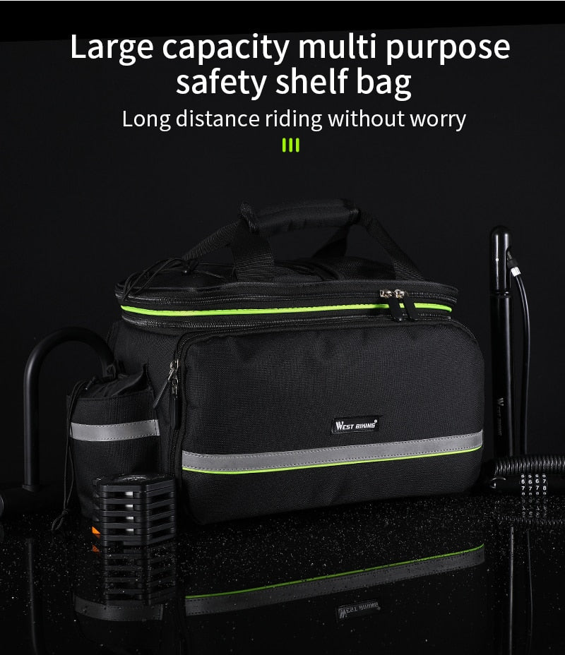 Waterproof 3 in 1rear bike bag. Reflective, 20L capacity