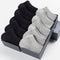 5 Pairs Low Cut Men/Women Cotton Sports Socks. Solid Black White Or Gray.