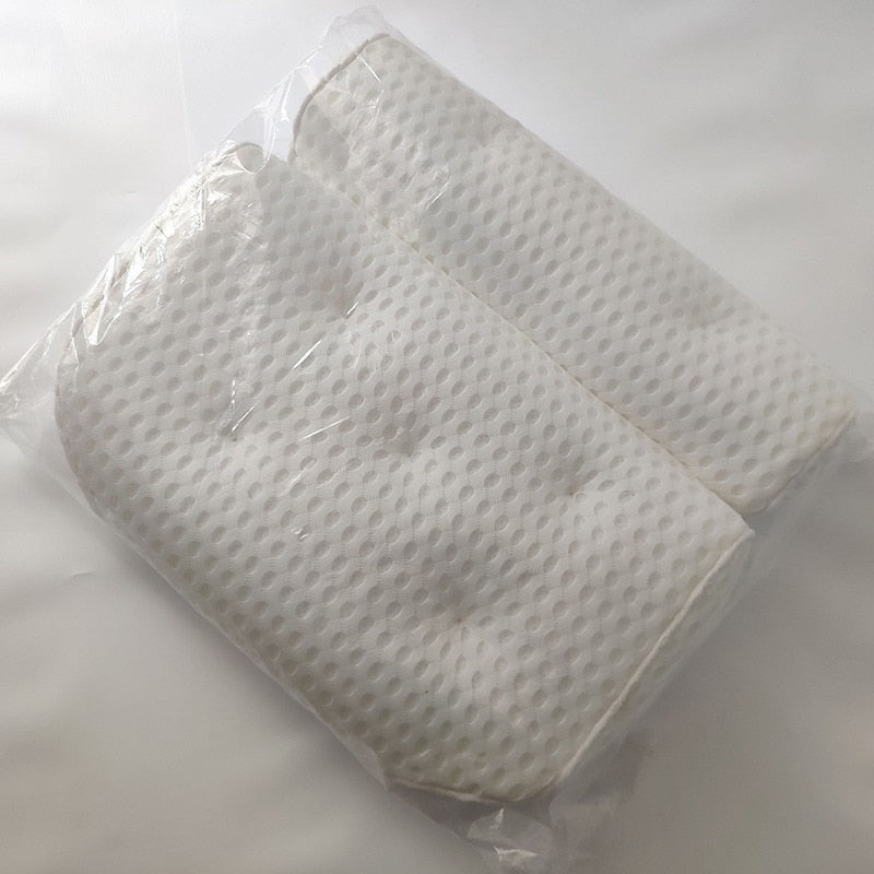 Non-Slip Bath Pillow with Suction Cups. Thick headrest to give your neck and back support.