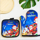 2pc/set Christmas Insulated Oven Mitts