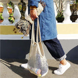 Reusable Cotton Mesh Produce Bags for Vegetables/ Fruit.