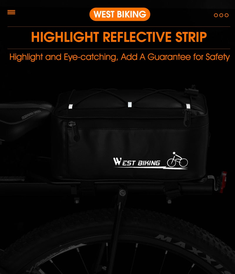 Waterproof 3 in 1rear bike bag. Reflective, 20L capacity