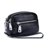 Women's Genuine Leather  Double Zipper Purse