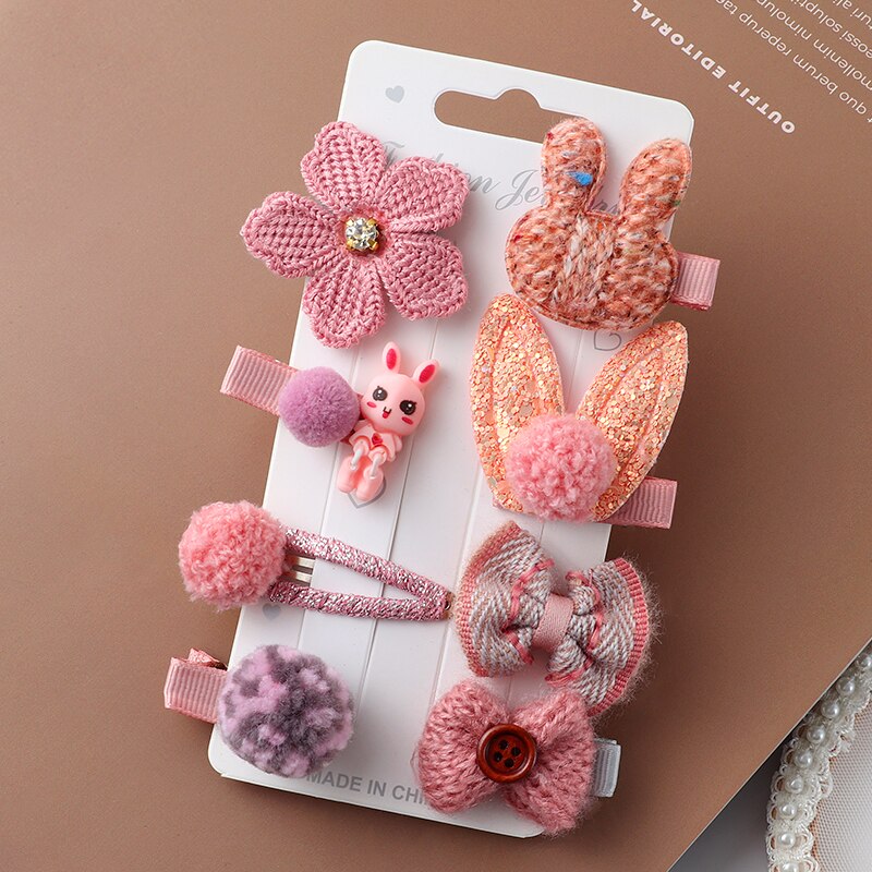 8Pcs hairclips set For Girls.