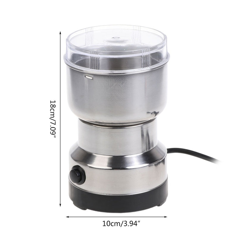 Stainless Steel Electric Grinder For Herbs/Spices/Nuts/Grains/Coffee Beans.