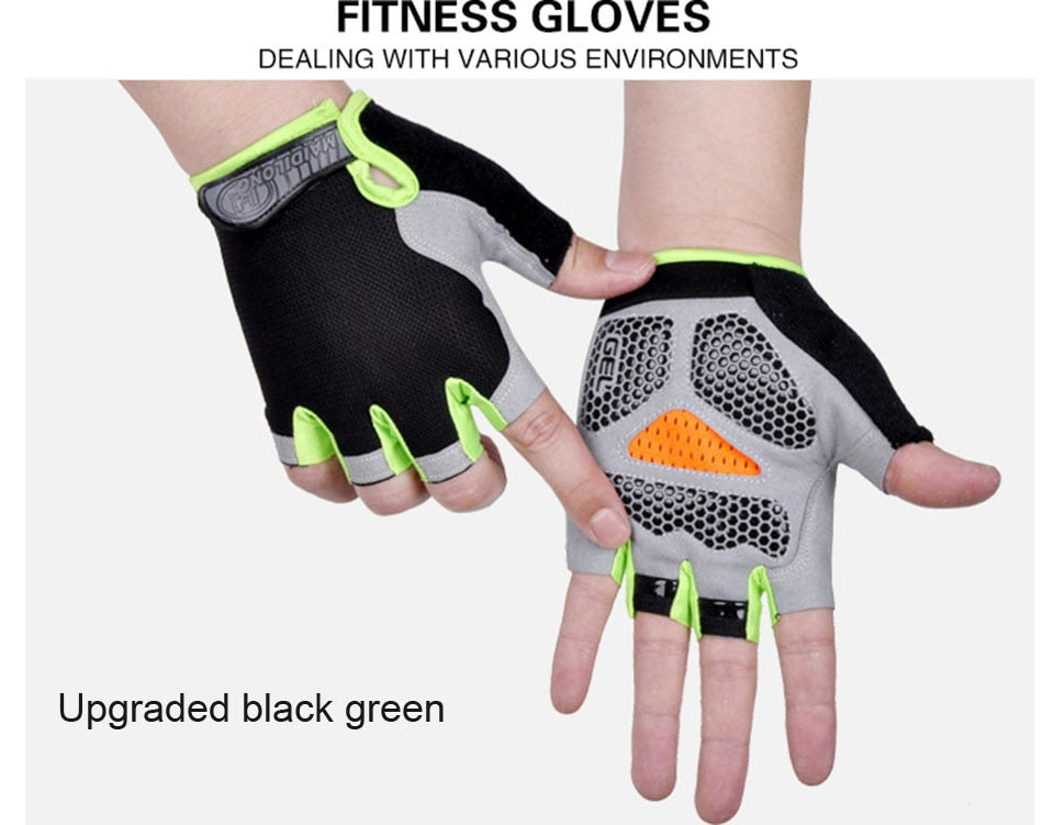 Anti-slip, Anti-sweat, Breathable Half Finger Sports Gloves for Men and Women.