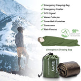 Waterproof Lightweight Thermal Emergency Sleeping Bag. Great for camping and light for hiking.