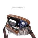 WEIXIER Men's Crossbody Multi-function Leather Bag.