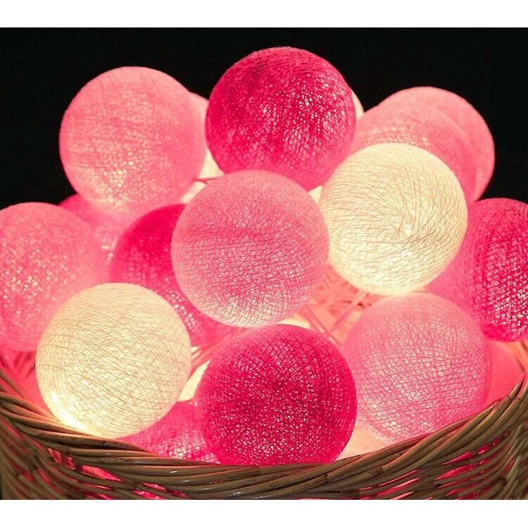 LED Cotton Ball Garland Party Lights.