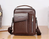 WEIXIER Men's Crossbody Multi-function Leather Bag.