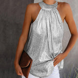 Women's Sleeveless Halter Neck Tank Tops.