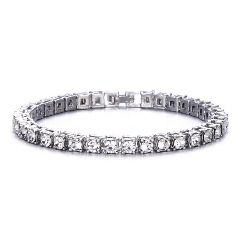 Hip Hop Cubic Zirconia  chain Bracelet.