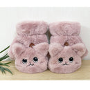 Winter Faux Fur Plush Warm Half Finger Mittens/Gloves.