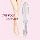 Stainless steel pedicure file.  Removes callus and exfoliates your feet.